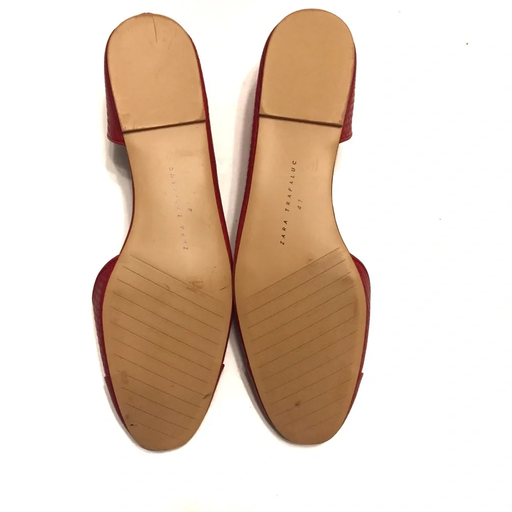 Zara Trafaluc Red D’Orsay Flat - Picture 5 of 8